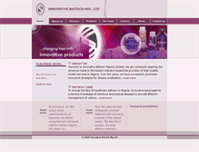 Tablet Screenshot of innovativebiotechng.com